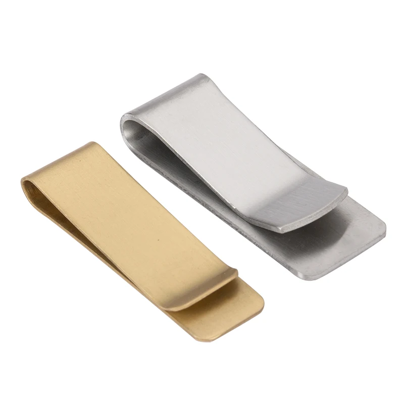 1PC High Quality Stainless Steel Metal Money Clip Fashion Simple Gold Silver Dollar Cash Clamp Holder Wallet for Men Women