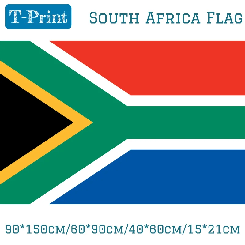 

South Africa Flag 90*150cm(3*5ft)/60*90cm/40*60cm/15*21cm Banner Hanging National Flag For World Cup National Day Sports games