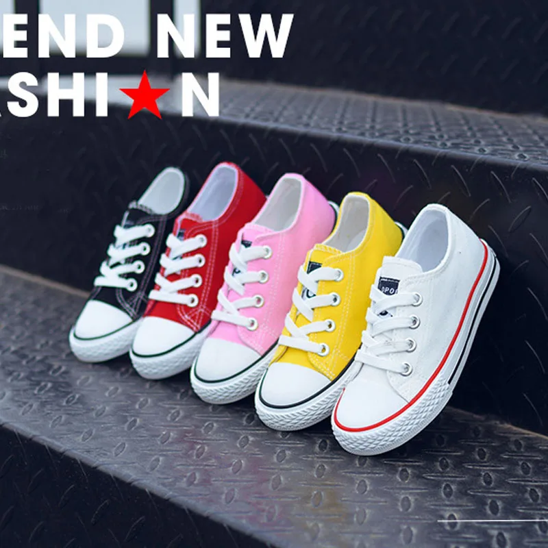 

Autumn popular children low-top white canvas shoes boys causal school shoes girls baby soft sole sneakers parent-child style