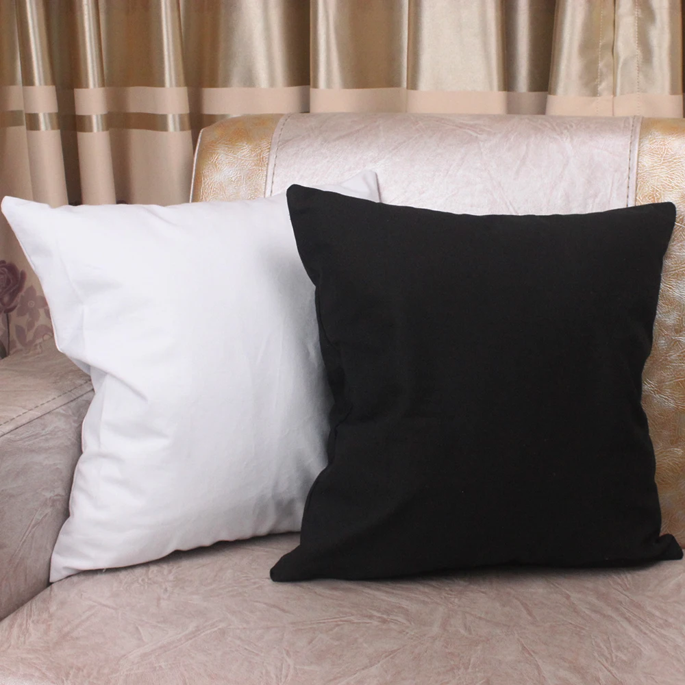 CURCYA Fashion Solid Colors Cushion Covers for Sofa Chair Seat 100% Cotton Canvas Throw Pillow Cover Home Decorative Pillowcases | Дом и сад