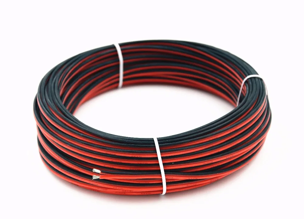 25 м 2pin провод удлинительного кабеля Шнур 22awg Электрический провод с силиконовой оплеткой кабели Гибкий крючок вверх нити луженая медная проволока