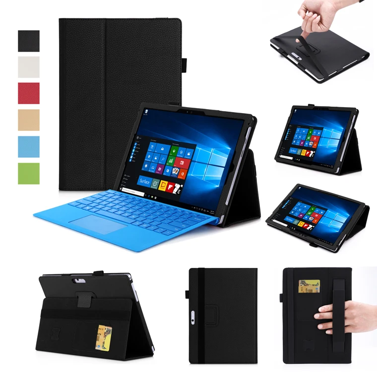 Чехол из искусственной кожи для Microsoft Surface Pro 3 / 4 5 6|Чехлы планшетов и электронных
