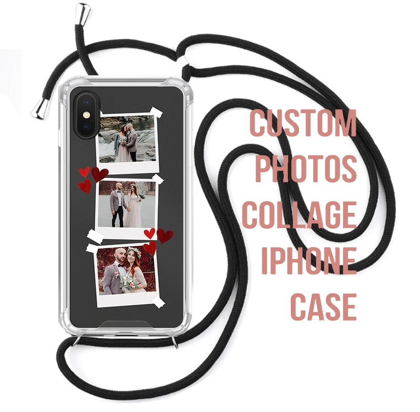Custom Rope Crossbody Cord Adjustable Soft DIY Logo Name For iPhone 8 X XS 7PLUS 8PLUS 6 6S 6PLUS 5 5S SE for Huawei Phone Cases |