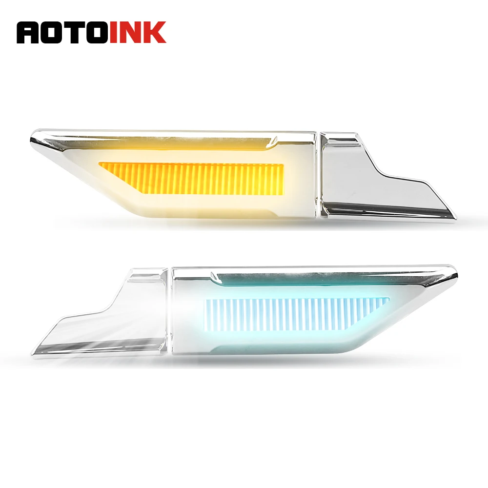 AOTOINK 3 Functions LED Car Side DRL Daytime Running Light Turn Signal Reversing Anti-collision Warning For All | Автомобили и