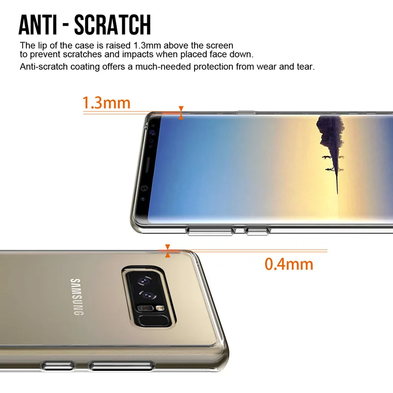 TOIKO churon чехлы для телефонов Samsung Galaxy Note 8 прозрачная Противоударная задняя крышка