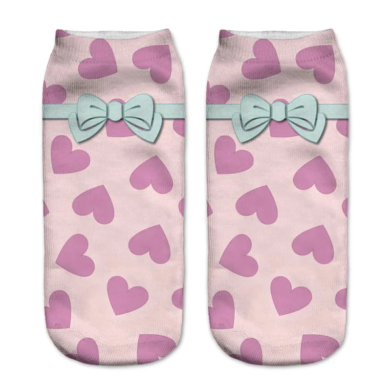 3d Printed Lovely Cute Cotton  Socks  Fuzzy Ankle Socks Intimate Chaussette Femme