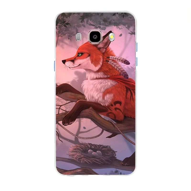 Милый чехол из ТПУ с изображением лисицы мягкий для Samsung Galaxy S6 S6edge S6Plus A7 S7edge S8 S9 Plus