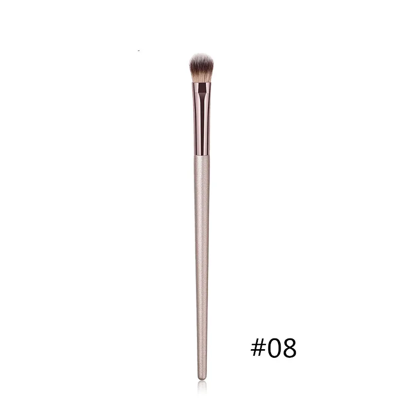 08 Eye shadow brush 1 шт. кисть для основы, макияж, кофейная ручка, профессиональная пудра для лица, тени для век, румяна, кисть для бровей, губ, Большая мягкая косметическая кисть - Handle Color: 08 Eye shadow brush