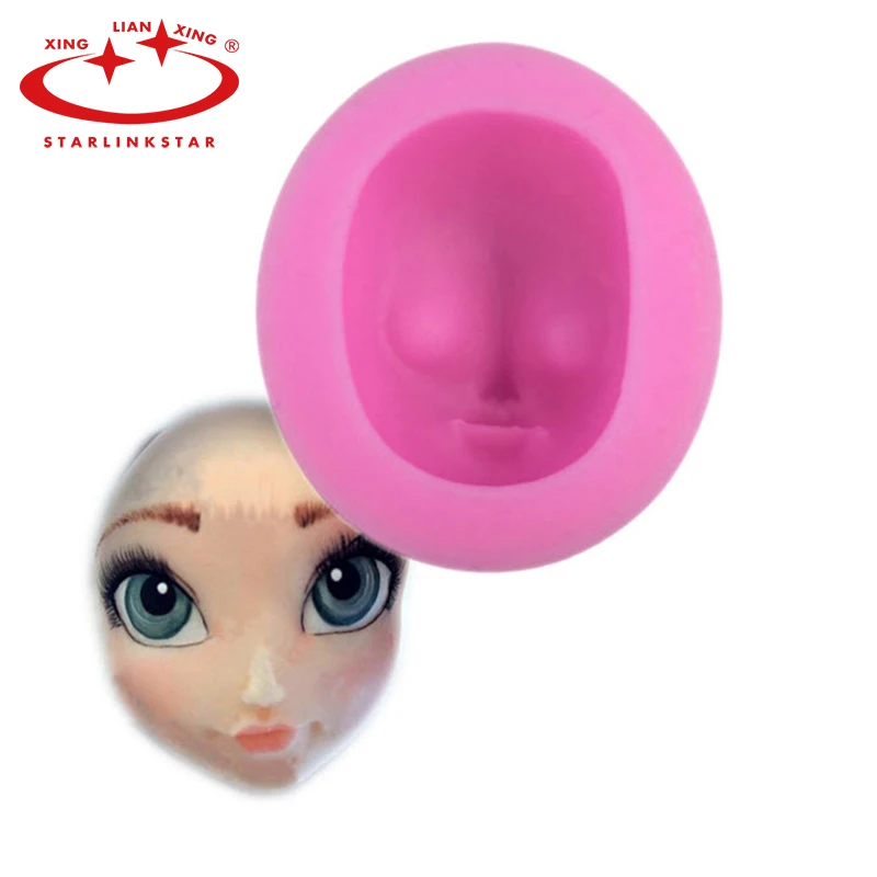 1 шт. силиконовая форма для торта в форме головы Эльзы 3d принцессы помадки