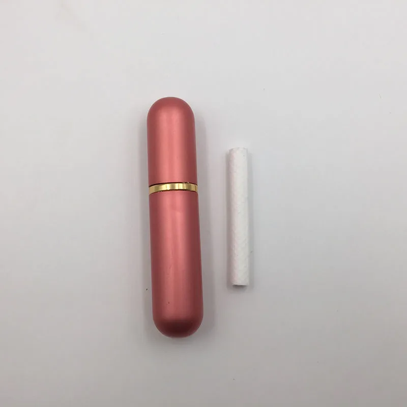 pink 24 комплекта пустые алюминиевые контейнеры для носовых ингаляторов с ватные тампоны 8 цветов контейнеры для носовых ингаляторов s для ароматических масел - Цвет: pink