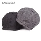 Peaky Blinders мужские береты шляпа Осенняя Новая Винтажная восьмиугольная шапка в елочку Wo мужская повседневная тыквенная шляпа Стандартный Берет шляпы