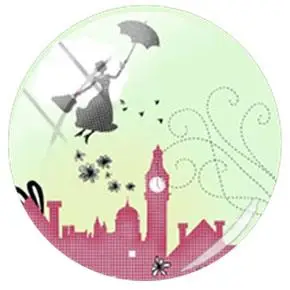 NS412 2 TAFREE классический фильм Mary Poppins картина DIY 25 мм стеклянный кабошон купол для браслета ожерелье Ювелирные серьги фурнитура - Цвет: NS412 2