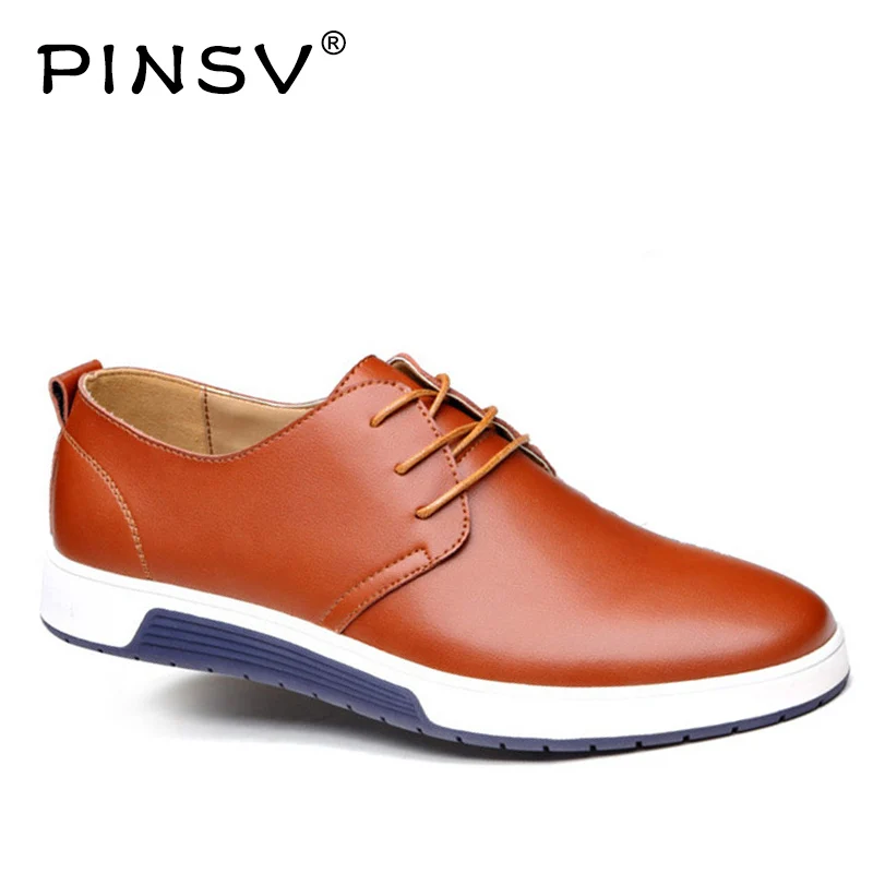 Мужская обувь из спилка PINSV черные дизайнерские кроссовки мужские повседневные