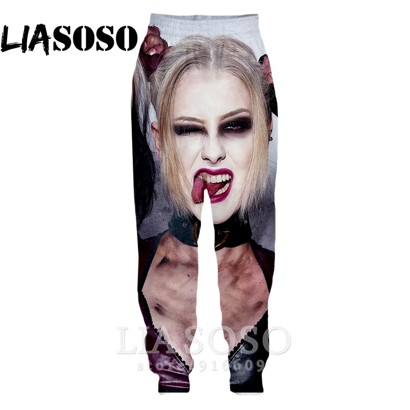 3d принт для мужчин и женщин Полная длина jogger детская игрушечная фигурка Harley Quinn Deadpool Топ Джокер спортивные штаны Зимние штаны Аниме спортивные брюки E987