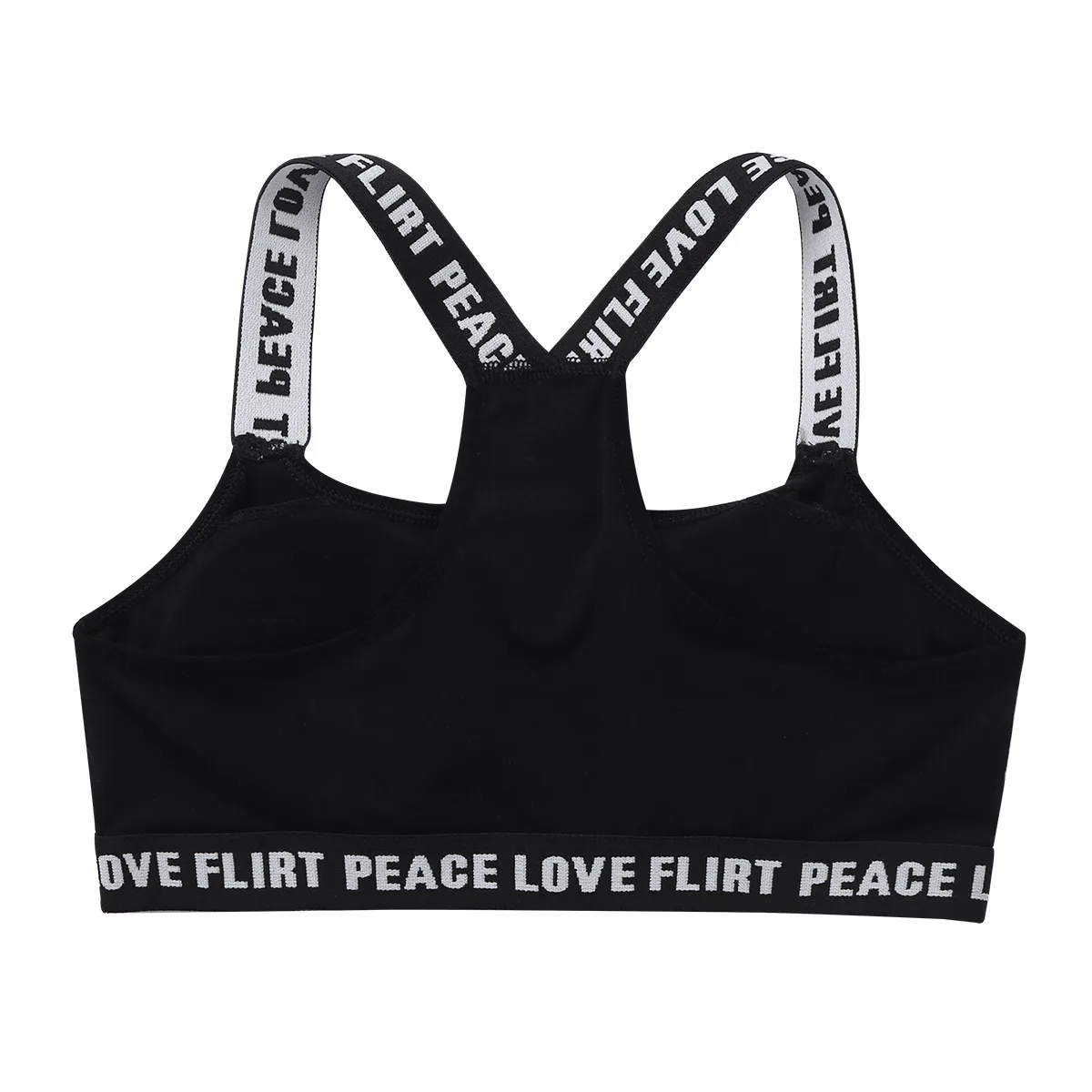 Teen Girls Soft Padded Cotton Letter Print Bra for Young Girls Puberty Growing Bras Underwear Training Bra Yoga Sports Gym Tops