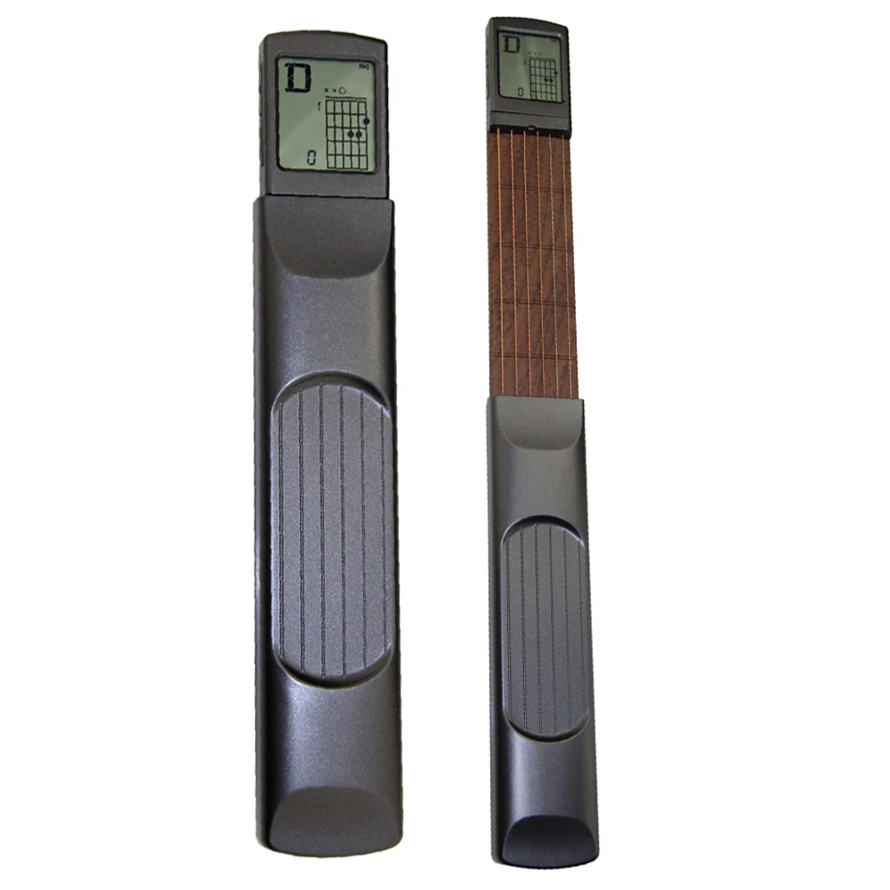 

Guitar Practice Tool with Electronic Screen Guitar Chord Trainer Portable Wooden Pocket Guitar Trainer Guitar Accessories