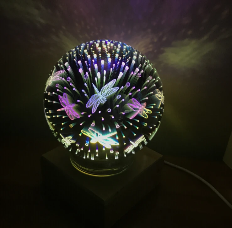 Волшебный шар, цветной стеклянный шар, лампа, 3d, звездное небо, ночник, светильник USB, для детей, для спальни, украшение, рождественский светильник, подарки