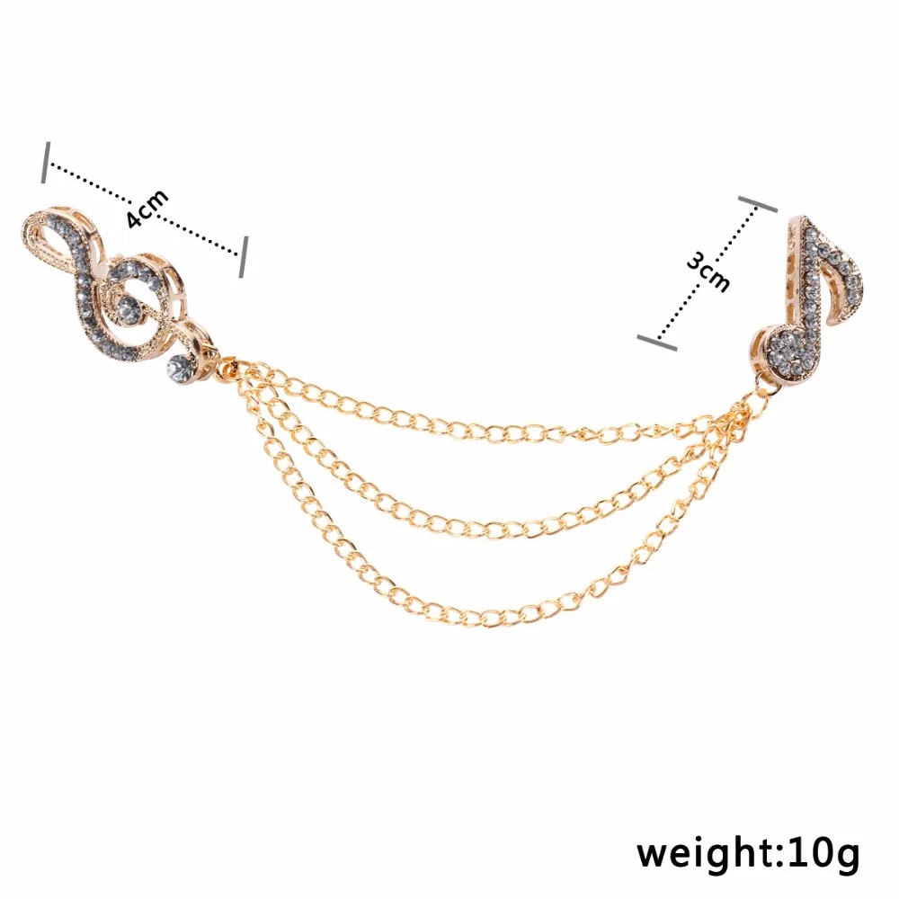 Мужская и женская брошка унисекс с музыкальными нотами стразами бутоньерка для