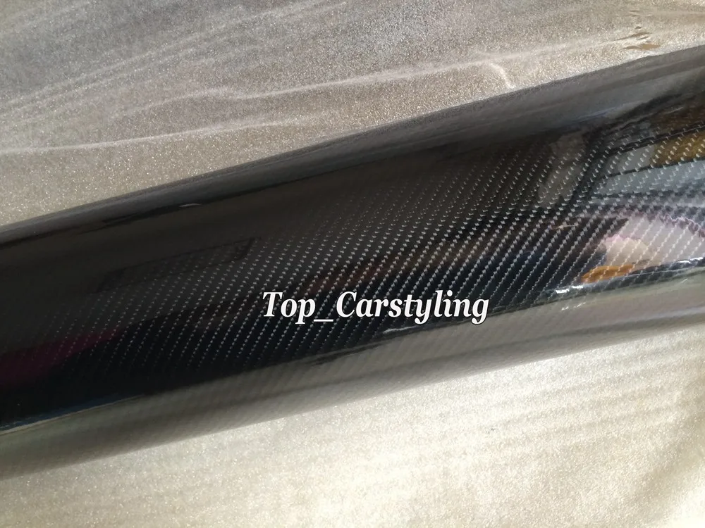 Виниловый блеск Utral из углеродного волокна 5D как настоящие глянцевые черные