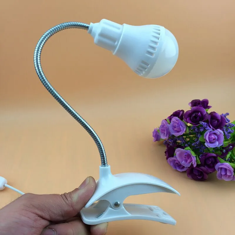 Светодиодные настольные лампы гибкая USB клипер клип защита глаз чтения Ночной