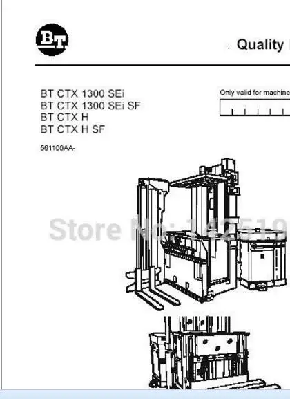 Запчасти для вилочных погрузчиков BT PDF 2012 Toyota |