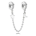 BAOPON 2021 аутентичный серебряный цвет милые животные прозрачный CZ безопасная цепочка Шарм Бусины Подходит оригинальный бренд браслет ювелирные изделия