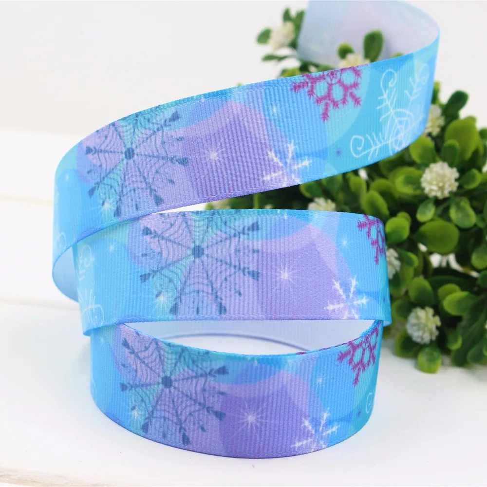 7/8 'དྷ мм Рождественская серия снежинок печатная корсажная лента DIY материалы