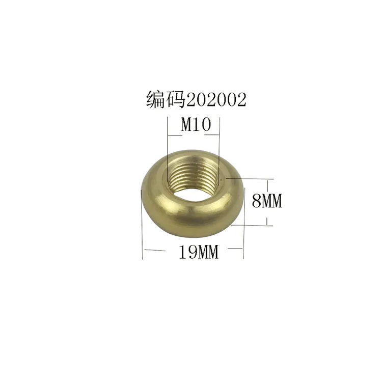 Медная лампа соединения внутренняя зубная гайка аксессуары кольцо Круглый утолщенный с подкладкой прокладка M10 украшения соединитель Аппаратные фитинги