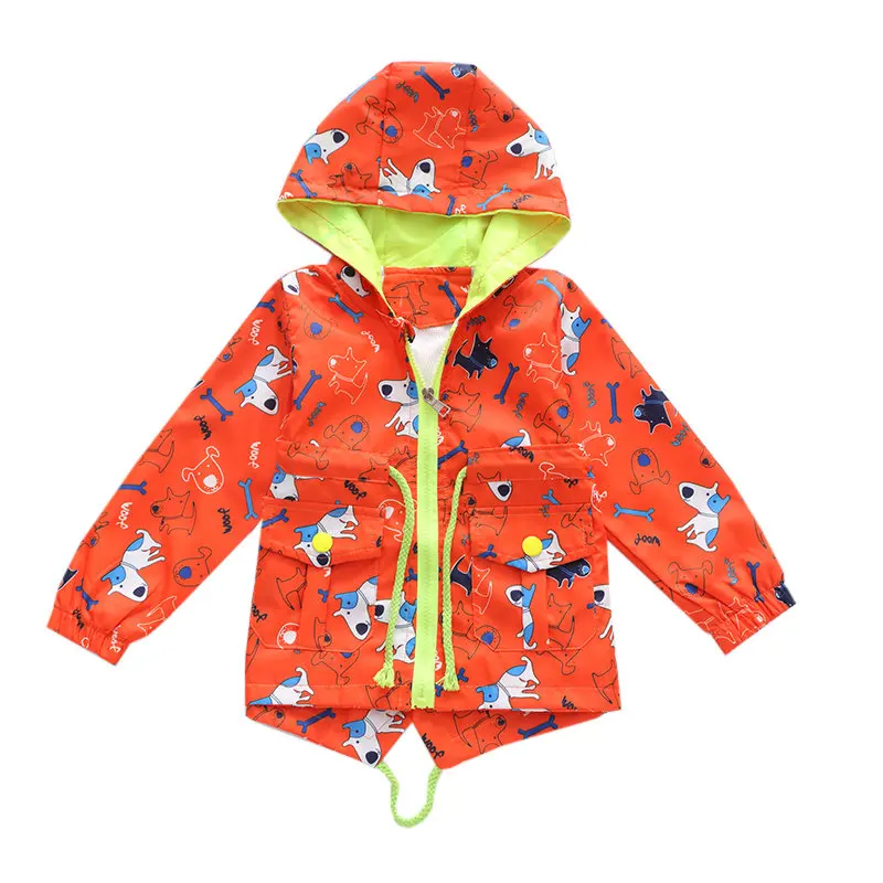 2018 г. Детская ветровка с капюшоном мальчик одежда Топ Верхняя Пальто Куртки
