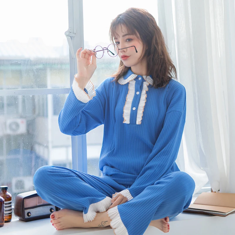 Новинка весны 2019 Пижама для кормящих матерей Корейская Трикотажная хлопковая