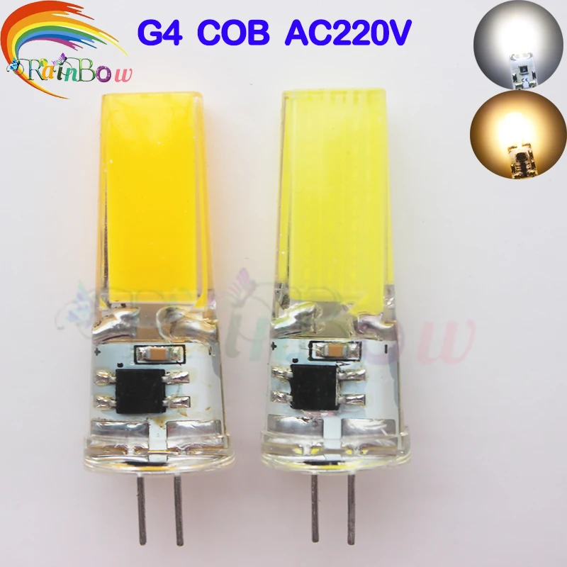 10 шт. светодиодный G4 G9 лампы AC/DC затемнения 12 V 220 6 Вт 9 COB SMD светодиодные