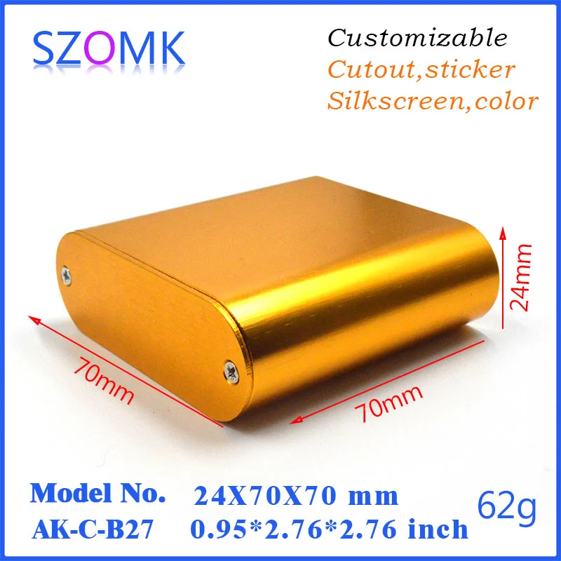 Алюминиевый корпус для электронного усилителя 1 шт. 24*70*70 мм|aluminum enclosure|enclosure