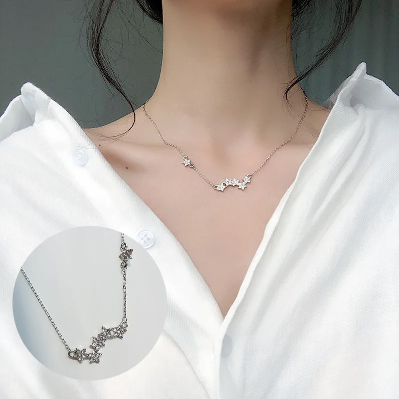 Крошечное серебряное колье для женщин, ювелирные изделия, свадебные, бохо, кисточка, сердце, подвески, цепь, блестки, многослойные аксессуары, мода