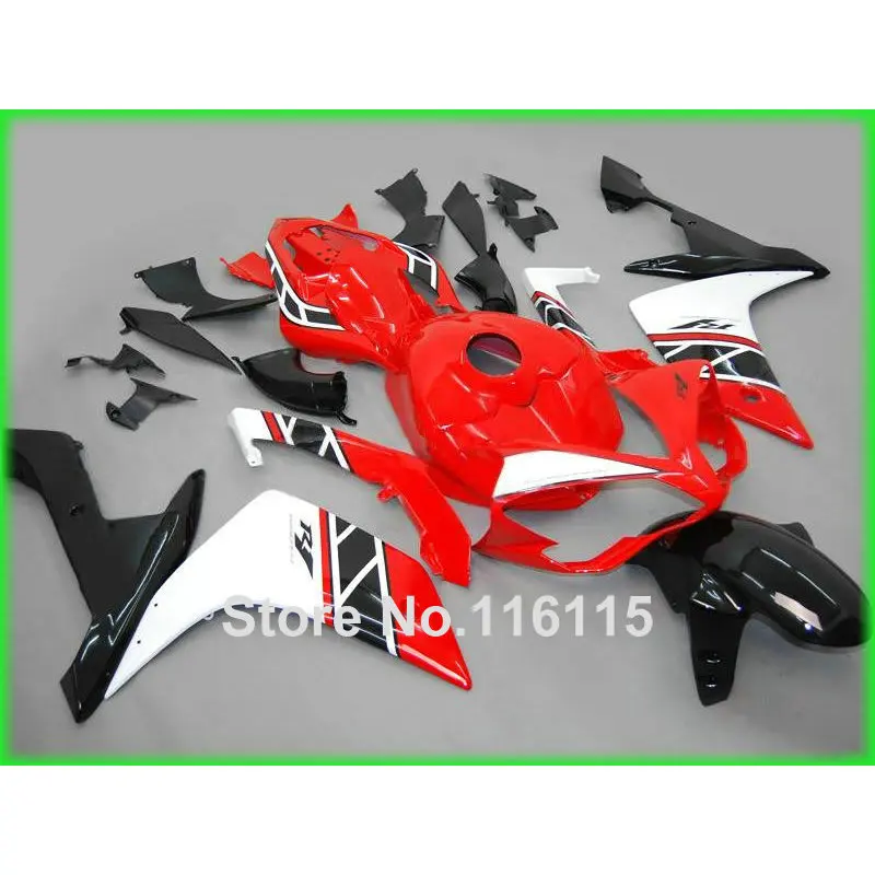 Литье под давлением обтекатель комплект подходит для YAMAHA YZF R1 2007 2008 YZF-R1 07 08 красного, белого и черного цветов на заказ Обтекатели OX76