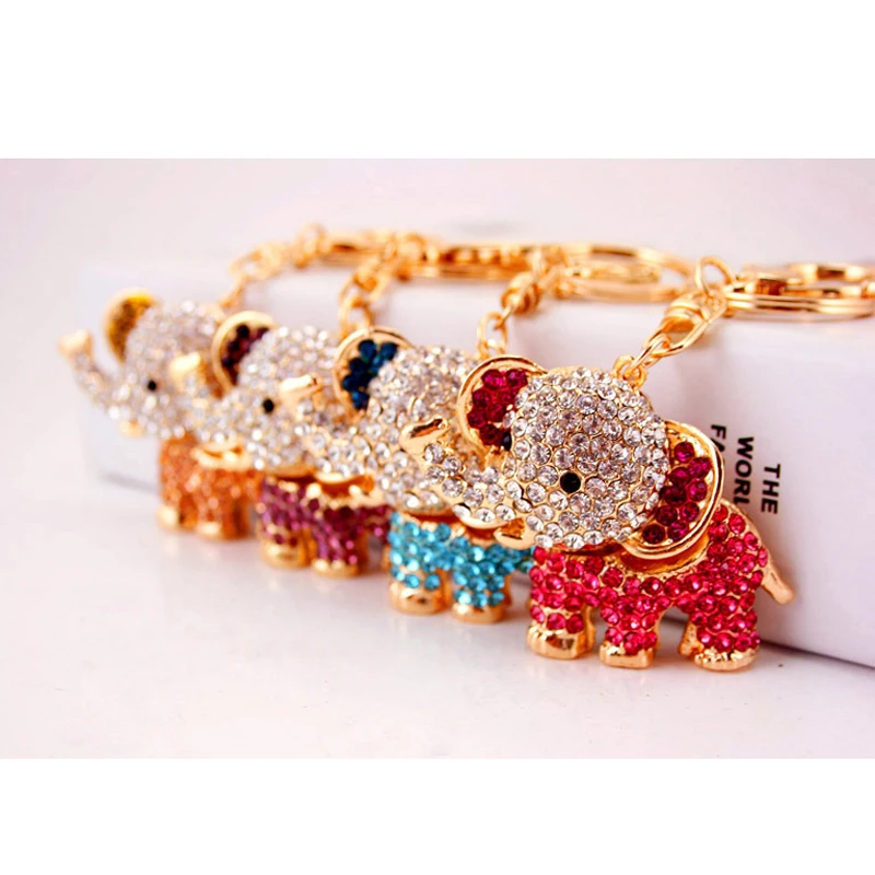 Pro acme Благоприятный слон брелки горный хрусталь кристалл сумка кулон Брелоки