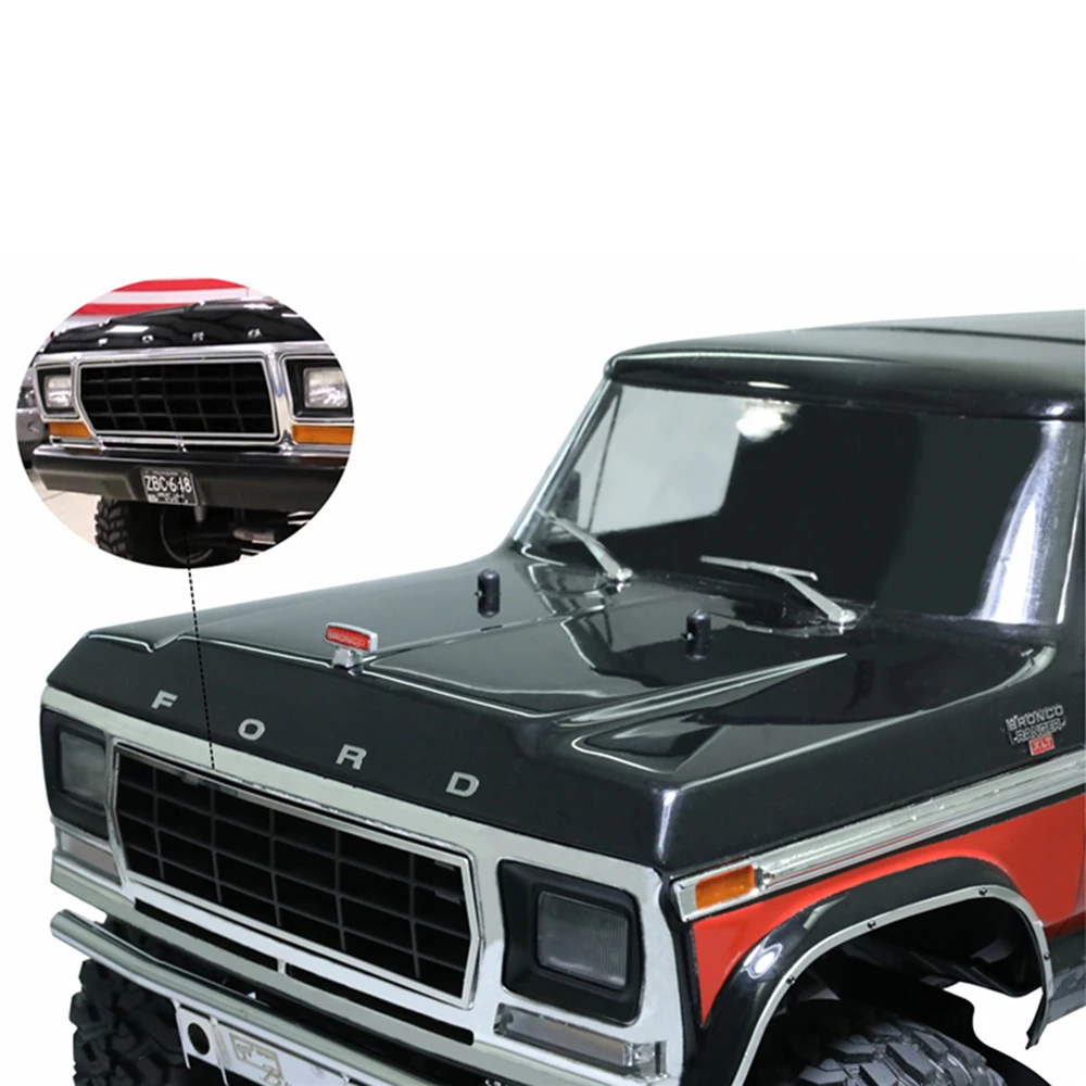 RC автомобиль передняя панель металлическая решетка для Traxxas TRX4 Ford Bronco передняя панель передняя воздухозаборник Декоративная полоса RC автомобили запасные части