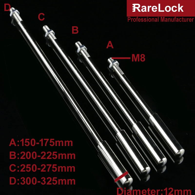 

AMMS408 Stainless Steel 4 Size Anti-theft Fire Door Hidden Latch Bolt with pole Offcie Home Security Hardware