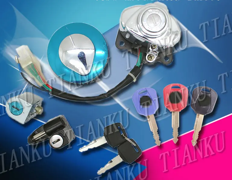 Переключатель зажигания мотоциклов газовая крышка замок на руль шлема для Honda