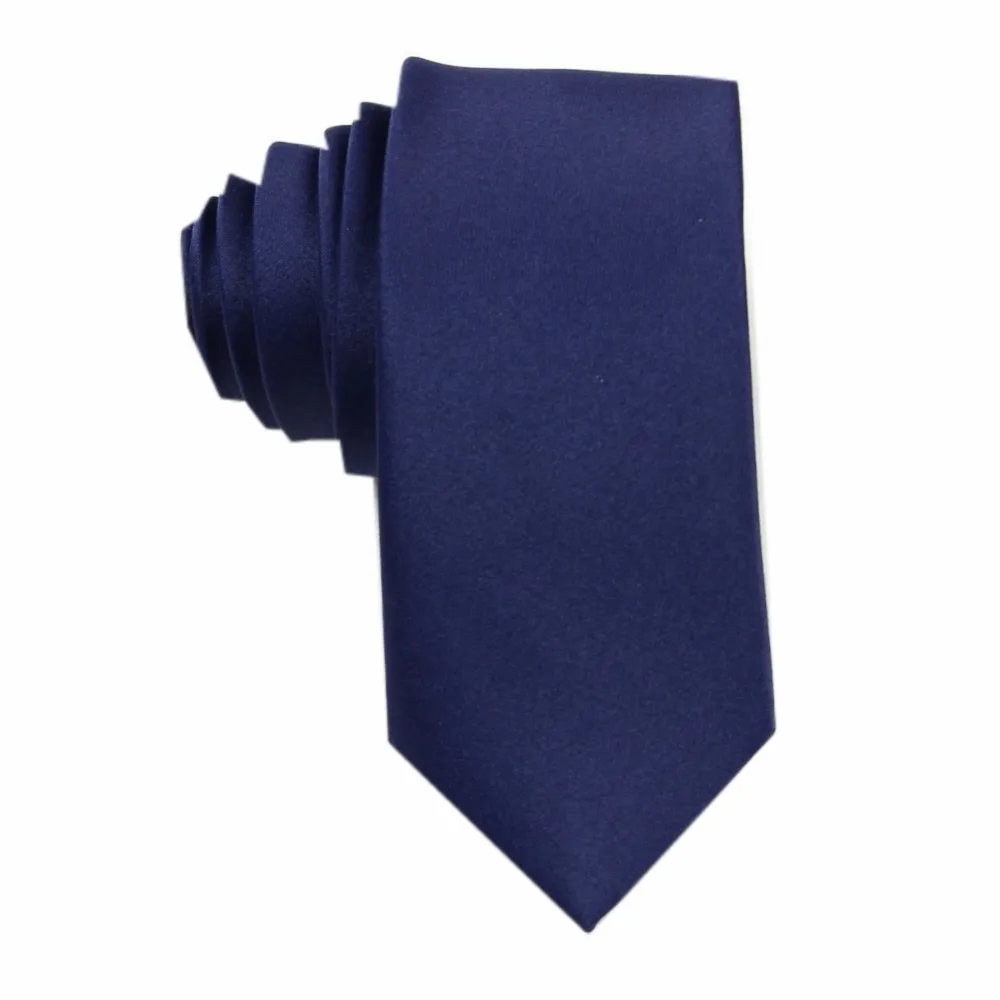 Мужской повседневный однотонный тонкий шелковый галстук ручной работы для