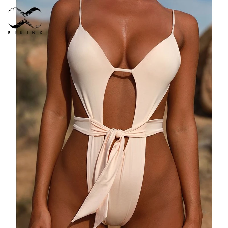 Bikinx бандаж монокини черный с высоким вырезом бикини 2018 женский пуш-ап