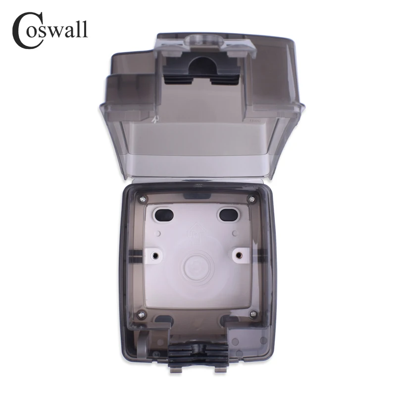 Coswall IP66 Всепогодная Водонепроницаемая наружная коробка интегрированная формовочная коробка с настенной розеткой 16А выход ЕС внешняя установка