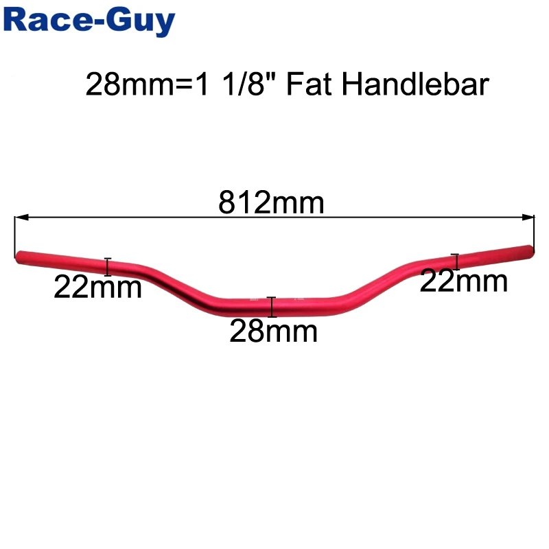 Красный 28 мм 1 1/8 ''полный руль для SDG Braaap Taotao Coolster Pit Dirt Motor Bike Motocross Motorcycle| |