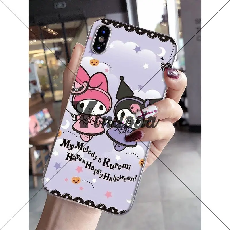 Yinuoda Kuromi цветной милый мягкий силиконовый чехол для телефона из ТПУ для Apple iPhone 8 7 6 6S Plus X XS MAX 5 5S SE XR Чехлы для мобильных телефонов