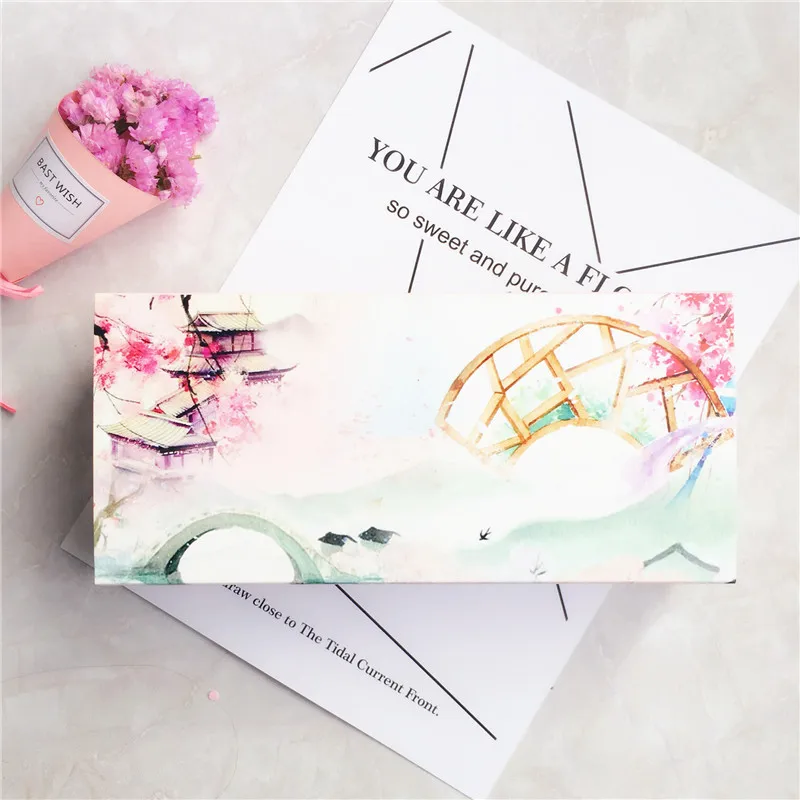 10 шт. бумажная коробка с дизайном китайской страны чудес для печенья конфет