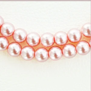 Оптовая продажа круглые стеклянные перламутровые бусины 4 мм белые черные