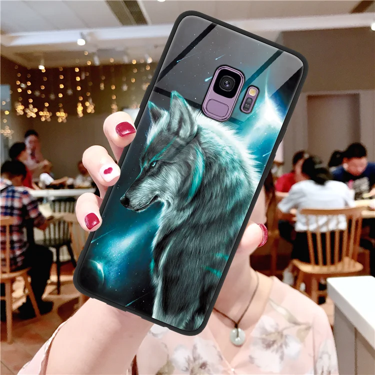 lxlang Закаленное Стекло Крышка для samsung Galaxy A50 Note 9 8 A7 A9 A8 A6 J4 Plus J7 Prime J8 S8 S9 S10 плюс M10 M20 S10e чехол Coque - Цвет: lxlang