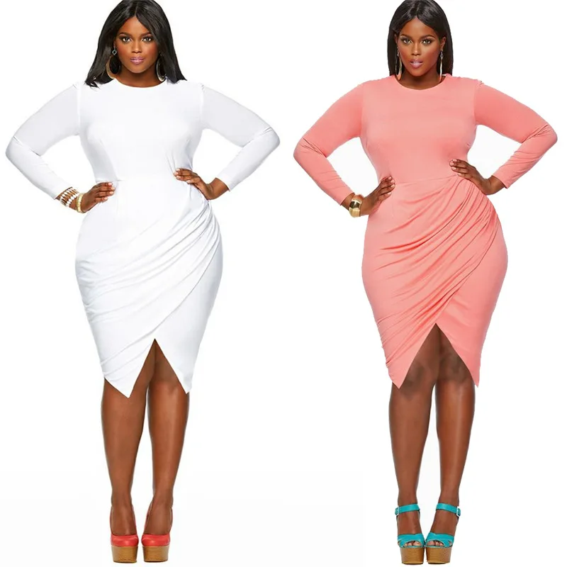 Женское вечернее платье с длинным рукавом разрезом и рюшами | Женская одежда