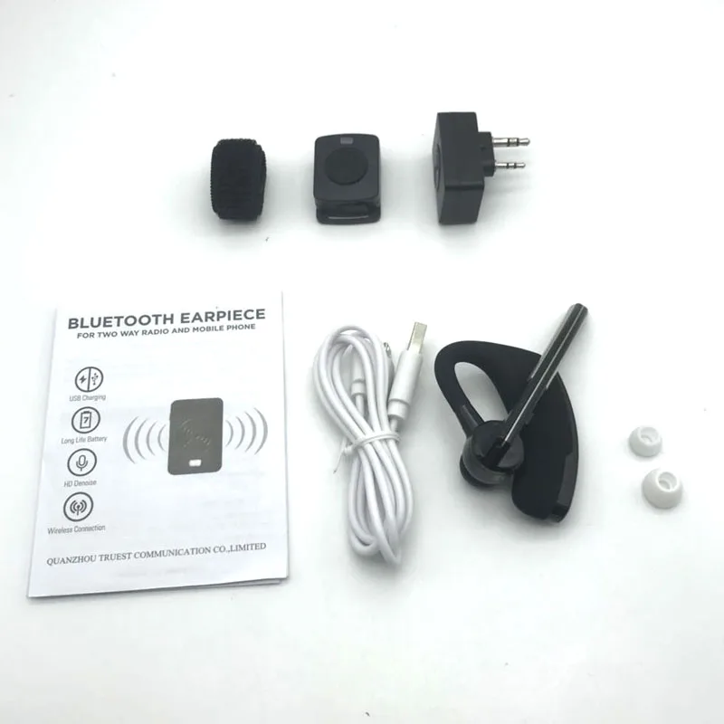 Беспроводная рация с разъемом K-Head Bluetooth PTT микрофон адаптер для гарнитуры KENWOOD