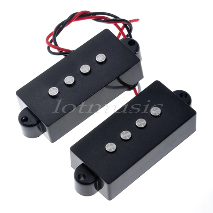 Belcat Бас Пикап 4 Струны для Precision P Bass Частей Аксессуары Мост Шеи Набор Черный|set of 2