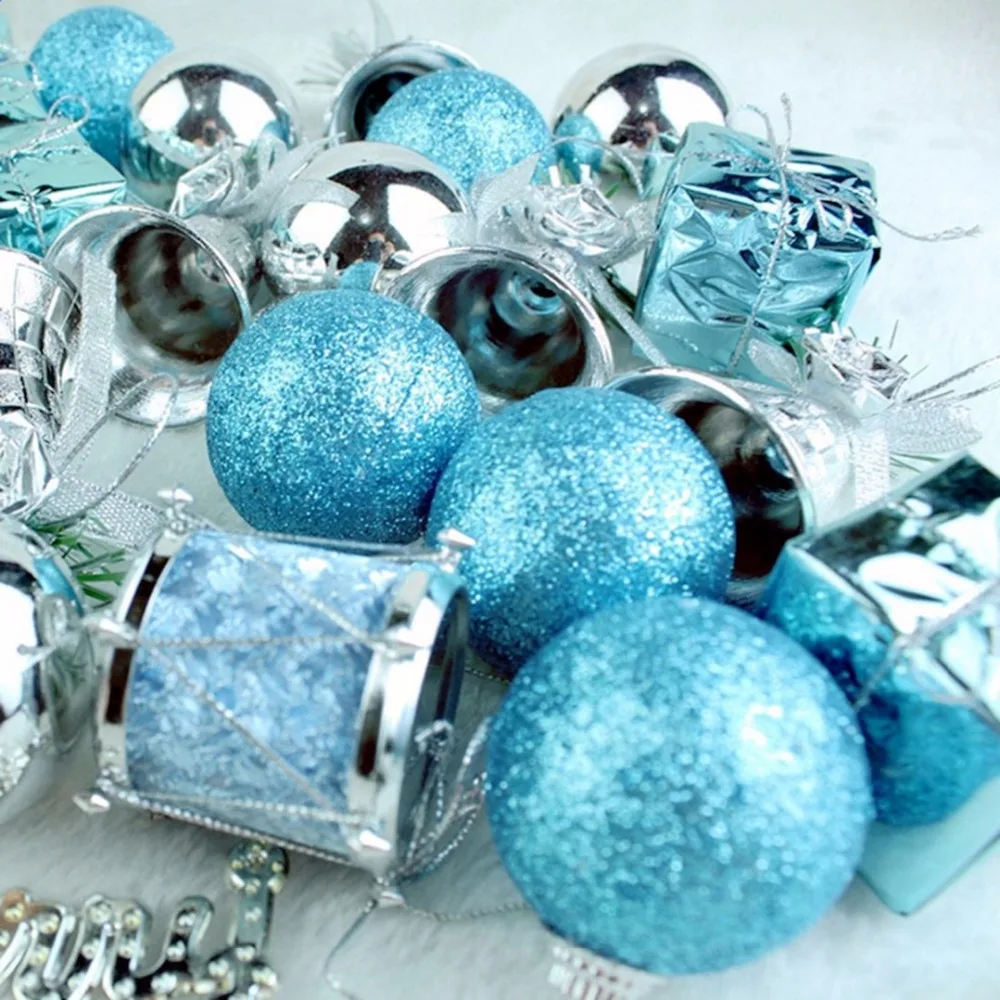 Новинка 32 шт. Рождественские елочные украшения шары Jingle подвеска с бубенчиками
